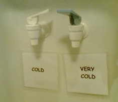 Two Taps on the Watercooler: Cold/Very Cold