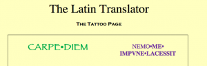 Latin Tattoo page