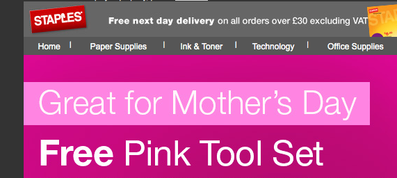 mother's day pink tool set